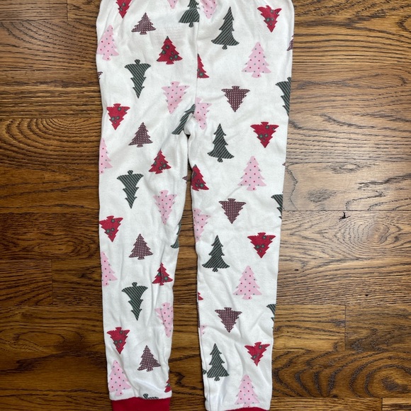 Jingles & Joy Girls Festive Christmas Tree Print Holiday Long Sleeve Pajamas 4 - Picture 8 of 13